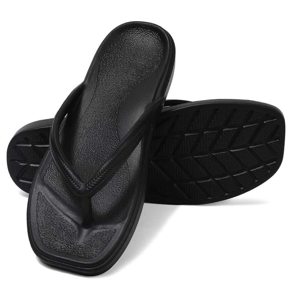 Arch Support Flip Flops Women Square Toe Thong